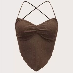 SHEIN Backless Bandana Crop Top